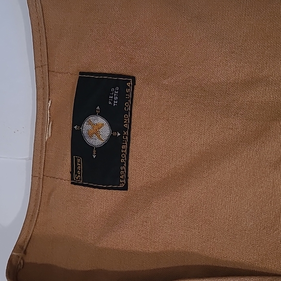 Vtg. Sears, Roebuck and Co. Tan Hunting Vest - Picture 3 of 5